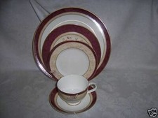 RARE Vintage ROYAL DOULTON English Fine Bone China Dinnerware set," 'rosewood"