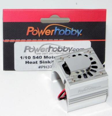 Powerhobby 1/10 Aluminum Brushless Motor Cooling Fan Silver : Mamba Max Pro 2...