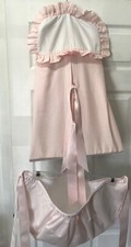 Italian Pink  White Diaper Stacker, AND Toy Bag from PICCI Petra Collection