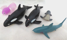 Lot of 5 Plastic Ocean Animals. Good, mainly realistic condition