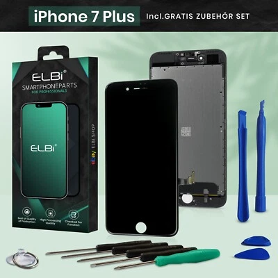 Display LCD für iPhone 7 PLUS 5.5 mit RETINA Glas Komplett Front SCHWARZ ELBI