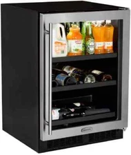 Marvel ML24BCF2RP 24" Beverage Center with 2 Split Convertible Shelf Panel Ready