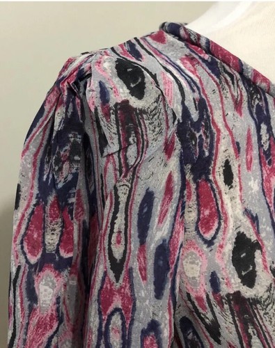 IRO Melissa Silk Sheer Elastic Waist Top. Size 1 (8 AUS). GUC - Foto 6 di 11
