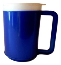 12 Ounce Insulated Coffee Cup-Mug, Choice 3 Colors Red, Blue or Black Made USA