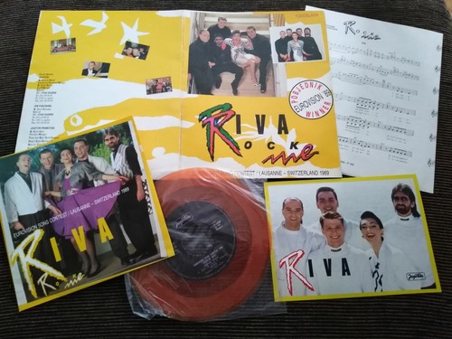 RIVA - ROCK ME - EUROVISION WINNER - YUGOSLAVIAN VINYL 7'' 45rpm + NOTES + CARD - Picture 3 of 8