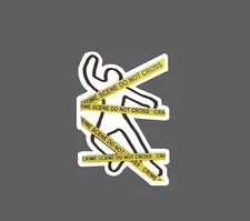 Crime Scene Sticker Chalk Waterproof Book Movie Mystery Gift NEW