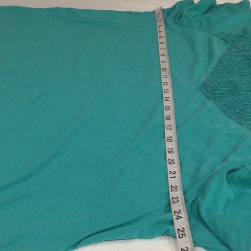Catherine's Türkis Spitze Rundhals seitlich geteilt kurzärmeliges T-Shirt 2X 22/24W - Bild 13 von 16