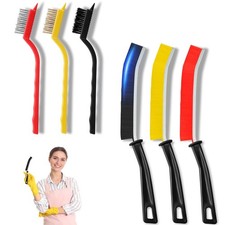 6 Pcs Crevice Cleaning Brush Set, Household Hard Bristle Crevice Cleaning Bru...