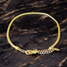 Vtg Retro 80s Gold Tone Mesh Chain Belt With Buckle Charm Accent 41"