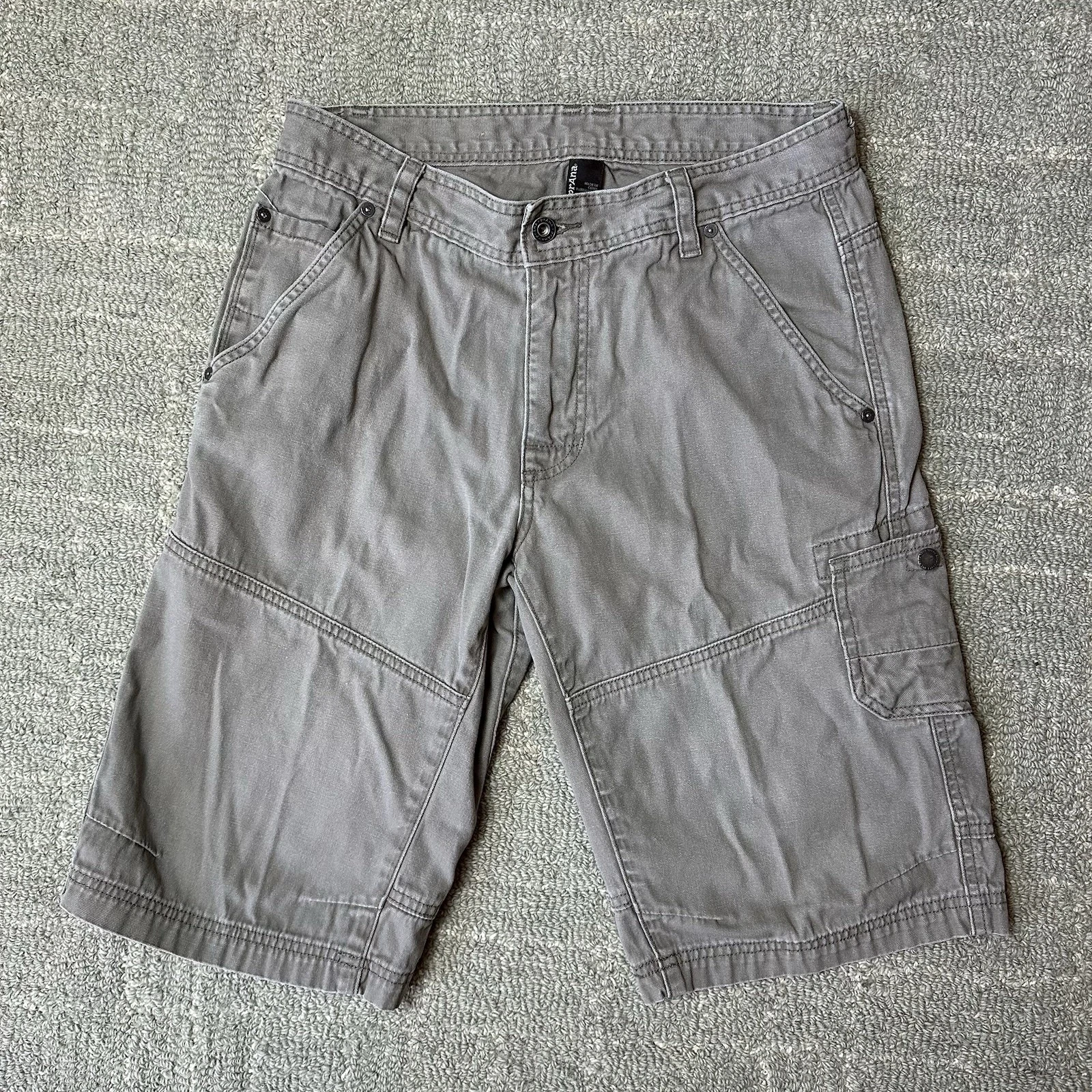 PrAna Mens Size 32 Zion Outdoor Athletic Handsome Shorts Cargo Hiking Gray