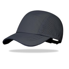 Quick Dry Baseball Cap - Lightweight Running Hat, One Size-Large, Dark Gray