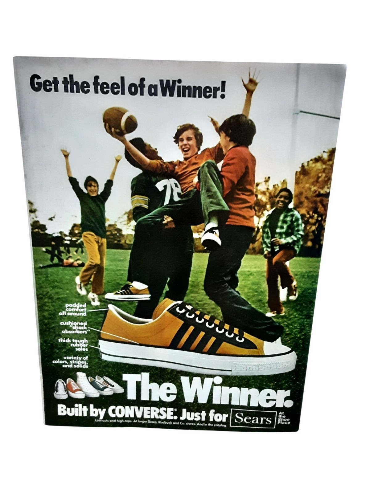 1975 Converse The Winner Sneakers For Sears Vintage Print Ad 1970s Sports
