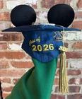 Disney Parks Class of 2026 Graduation Mickey Mortarboard Tassel Ear Hat Cap NEW