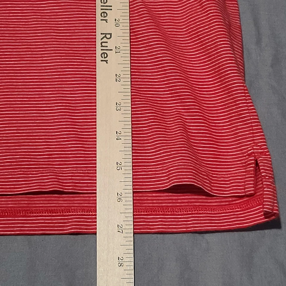 Jack Spade Polo Shirt Mens Medium Red Striped Short Sleeve Cotton Pocket Classic - Image 4 of 4