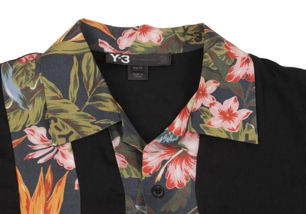 Y-3 Floral Stripe Switching Rayon Shirt Size XS(K-155021) - Image 3 of 4