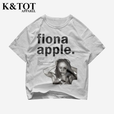 Vtg Fiona Apple Rare Design 90s White Short Sleeve T shirt NH25009