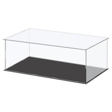 Acrylic Display Case Plastic Cube Storage Box Dustproof Showcase 41x21x15.5cm