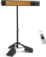 PowerScale Patio Heaters for Outdoor Use with Stand, Infrared Heater, 1500W Outd