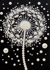 Dandelion Pearl Diamond Art Painting Kit 12 x 16 Inch