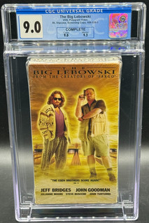 The Big Lebowski VHS Tape Promo Screener CIB Complete CGC 9.0 Graded