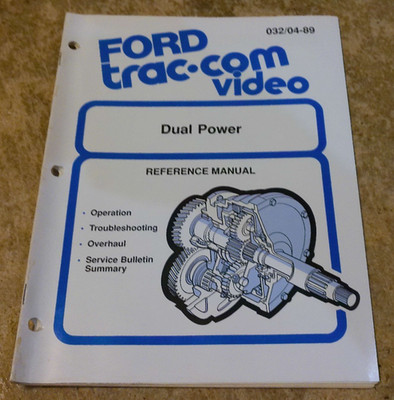 1989 ford tractor dual power reference manual nice used