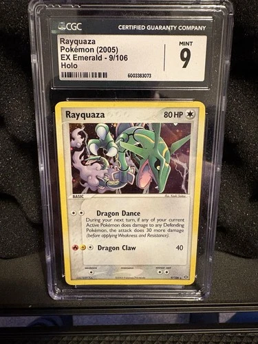 Rayquaza 9/106 Ex Emerald Pokémon Card Holo CGC 9 MINT