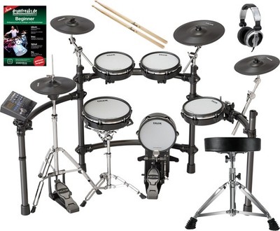 DM-8 E-Drumset E-Drum Komplettset Kopfhörer Hocker Schule Sticks Mesh Bluetooth