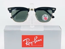 Ray-Ban Clubmaster Classic RB3016 51mm Polarized Sunglasses - Black / Green Lens