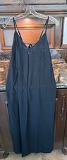 Old Navy Maxi Slip Dress Tie Back Side Slits Black - Small