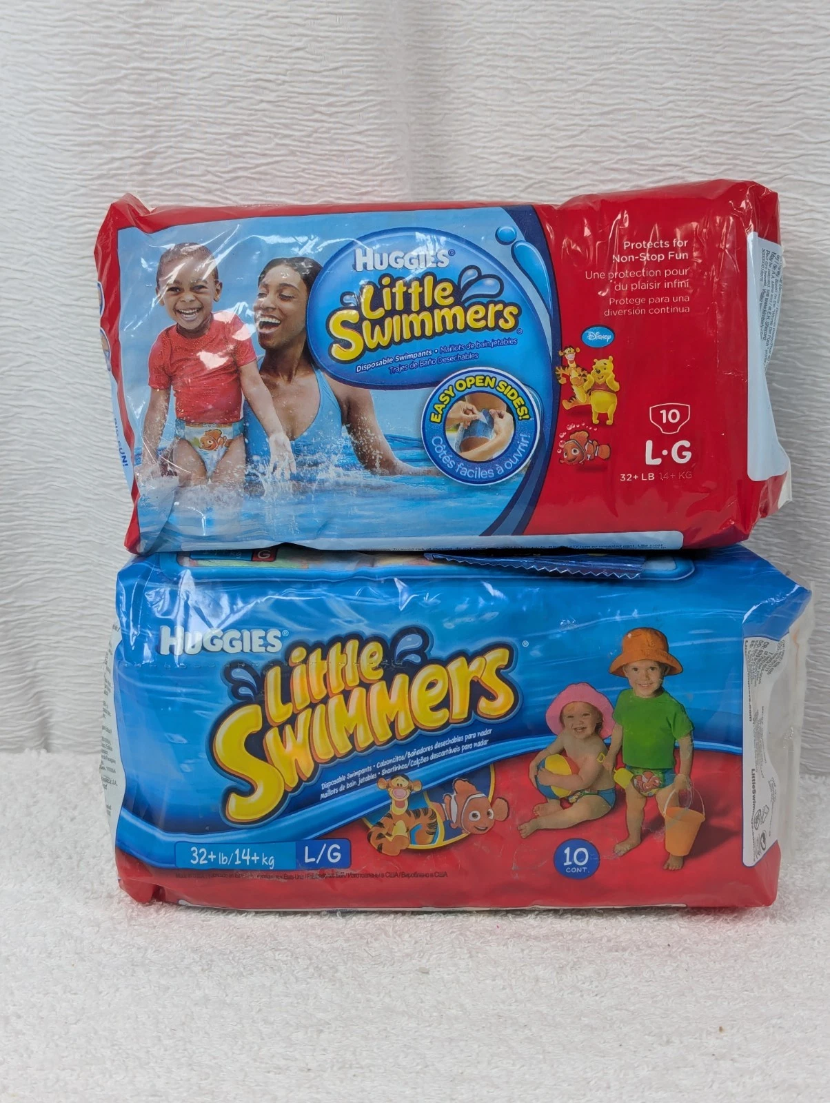 Huggies - Little Swimmers Diapers - Large 32+ LB - 10 Count - 2 Packs -