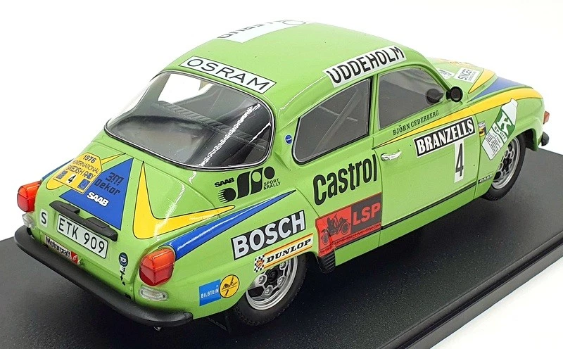 IXO 1/18 Scale 18RMC085A - SAAB 96 V4 #4 Winner Swedish Rally 1976 Eklund - Image 2 of 4