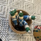 Vintage Nesting Doll Wooden Soldier  “In A Nutshell” 5 Bowling Soldiers — photo 6
