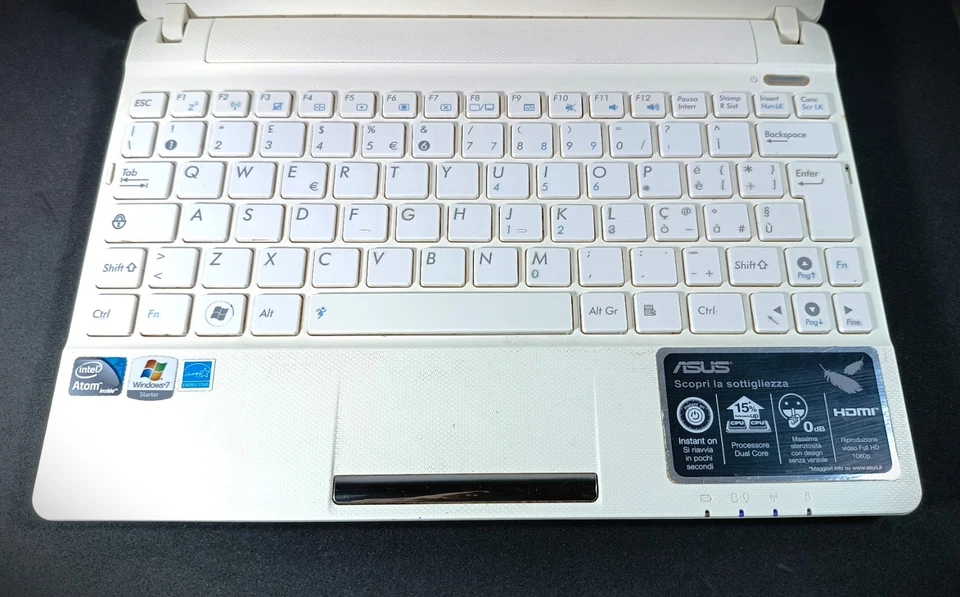 ASUS Eee PC X101CH (Bianco) 10.1" - Per Ricambi/Collezione - Mousepad NON OK - Immagine 4 di 4