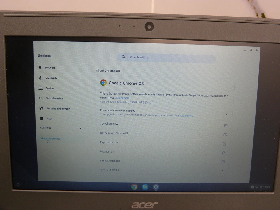 ACER CHROMEBOOK C731 Celeron N6030 1.40GHz 4GB RAM 16GB Storage 11.6in #V5 - Image 4 of 4