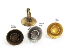 Flower Ring Blank Bezel Setting Raw,Antique-Shiny silver,shiny gold 5142