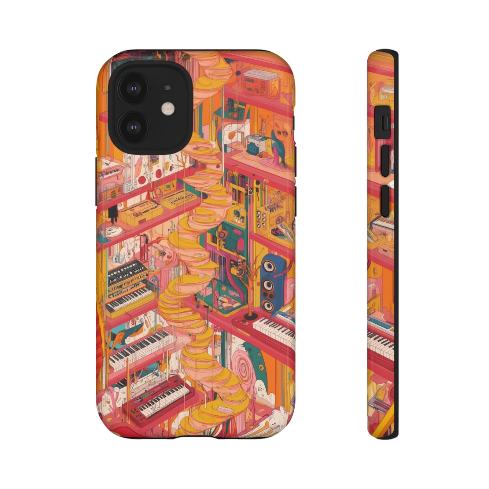 For iPhone/Galaxy/Pixel | Phone Ink Case - Piano Abstract Mu
