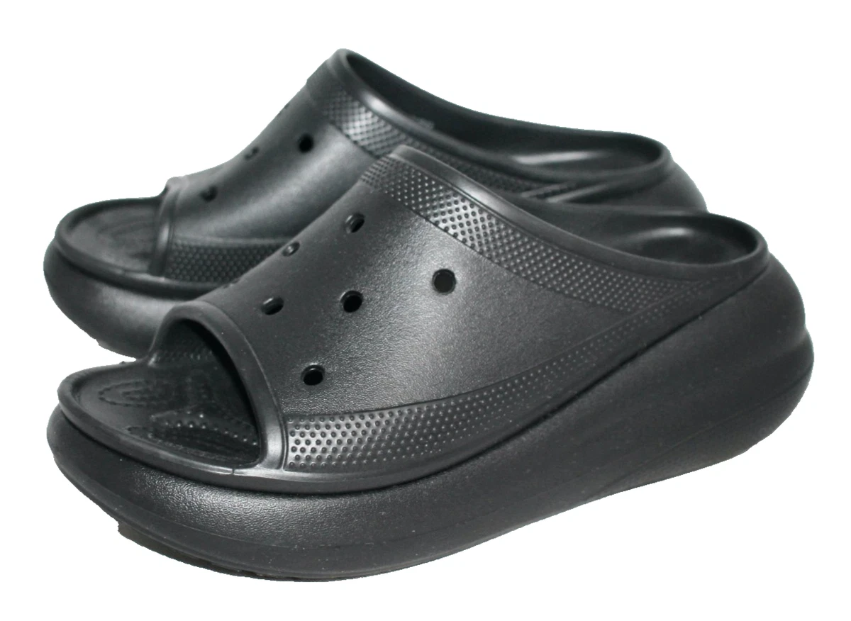 Crocs Black Mid (2-2.9 in) Heel Height Comfort Shoes for Women for