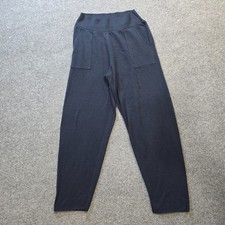 Soma Pants Womens Size Medium Blue Knit 24/7 Tapered Pockets Lounge Casual Sleep