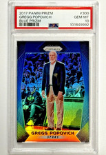 Gregg Popovich 2017 Panini Blue Prizm 056/199 #300 PSA 10 San Antonio Spurs