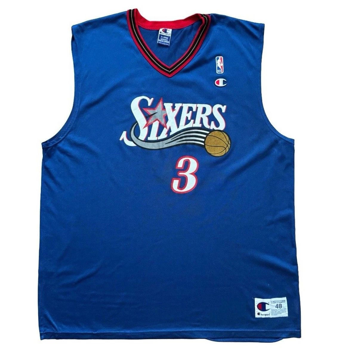 Champion Allen Iverson Blue NBA Fan Apparel & Souvenirs for sale