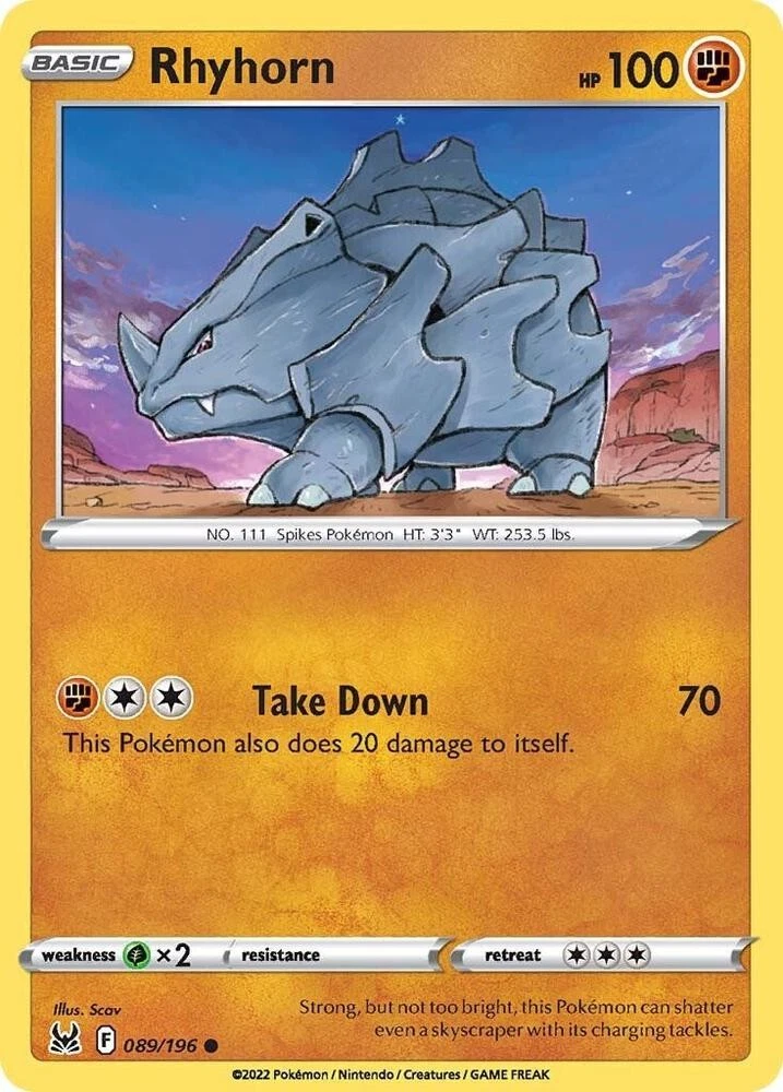 Rhyhorn Pokémon TCG Cards for sale | eBay