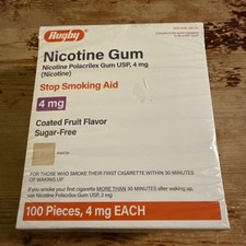 EXP. OCT 2026 Rugby Nicotine Gum 100ct 4mg Fruit Flavor