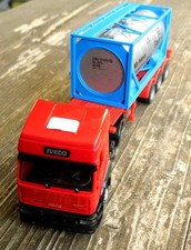 Iveco EuroTech Sattelschlepper mit Wechsltank-Auflieger -Bayer - von Herpa- 1:87