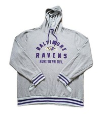 NFL Team Apparel Baltimore Ravens Northern Div Size XL Mens Embroidered Hoodie