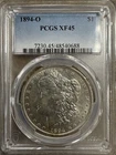 1894 O Morgan Silver Dollar PCGS XF45 Better Date New Orleans Mint