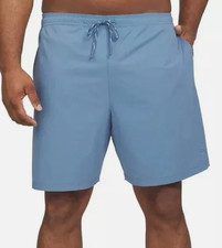 Lands' End Mens Swim Short, Light Blue, Large