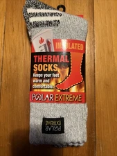POLAR  Extreme INSULATED Thermal Men's Socks 6-12 Shoe Sz WONDERFUL one ☝️ PR