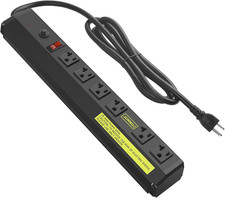 Heavy Duty 20 Amp Power Strip 4800J, High Amp Surge Protector 6 Outlet, 20A Powe