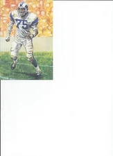 Deacon Jones Rams unsigned Goal Line Art Card in Toploader