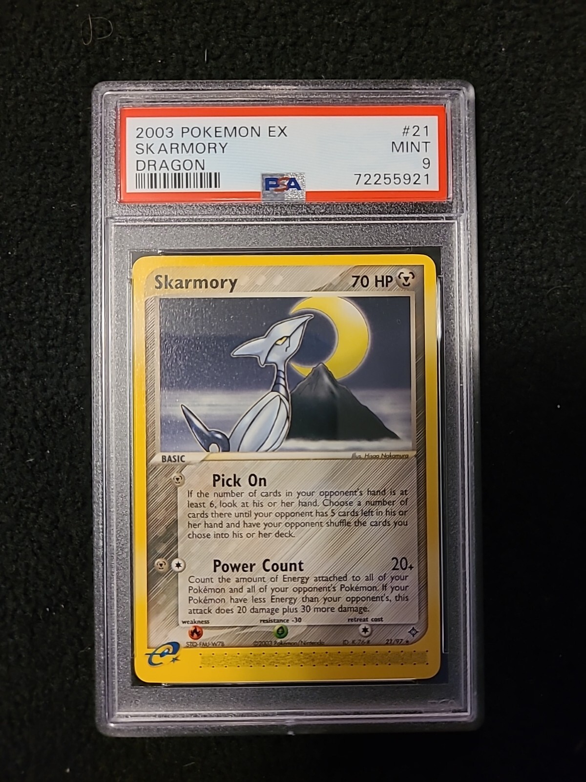 Pokemon 2003 EX Dragon Skarmory Non Holo #21 PSA 9 MINT